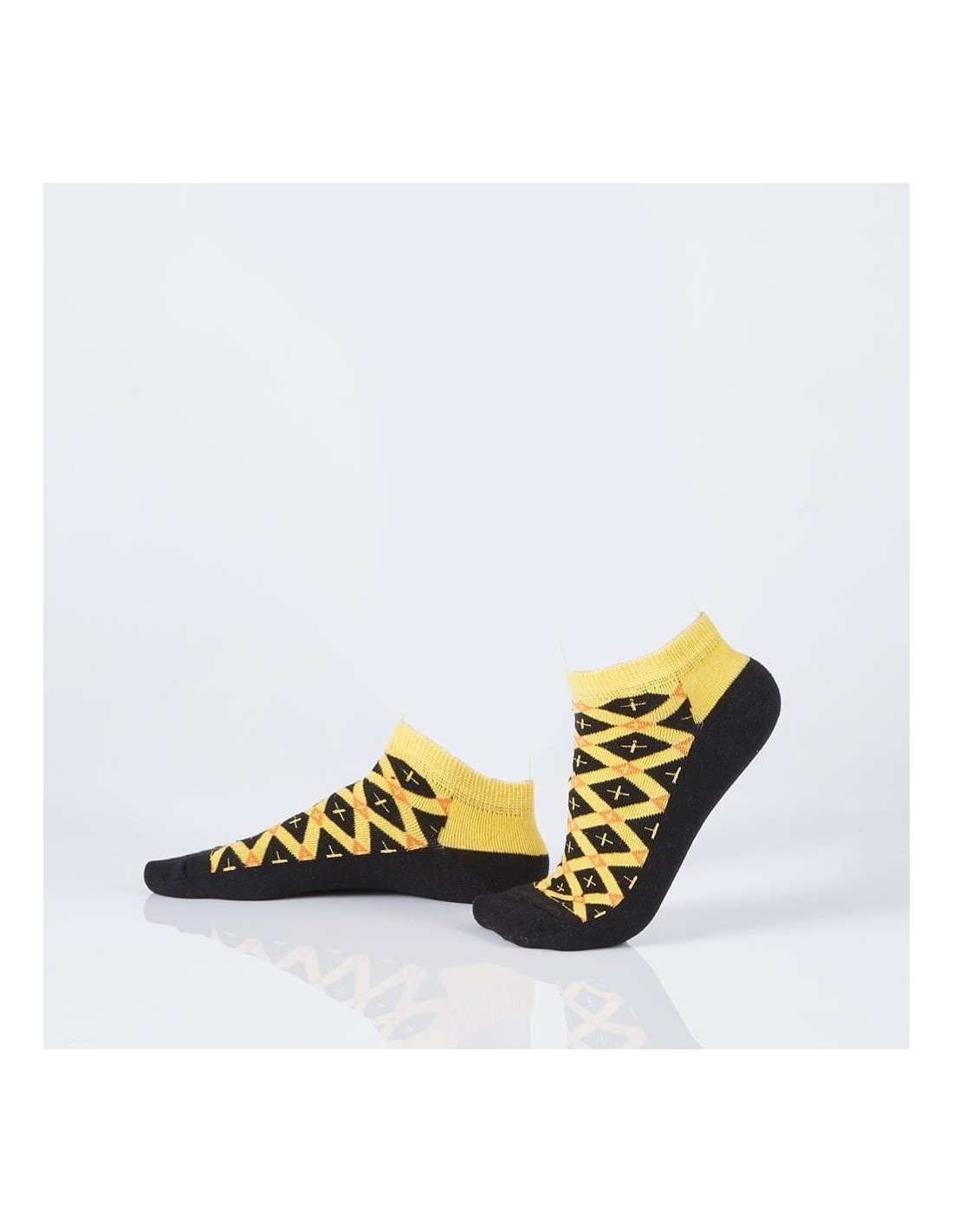 Schwarze kurze Herrensocken mit Muster SM46 – Online-Shop – Boutique